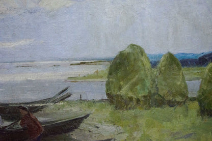 Oil painting Near the shore Sevastyanov Victor Grigorievich