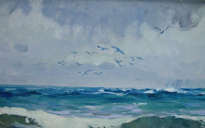 Oil painting Seascape with awakening Petr Sulimenko
