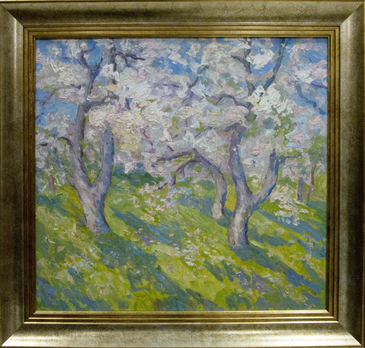 Oil painting Trees are blooming Kogan-Shats Matvey Borisovich