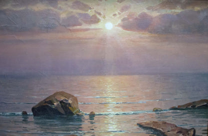 Oil painting Sunset at sea Sevets Victor Stepanovich