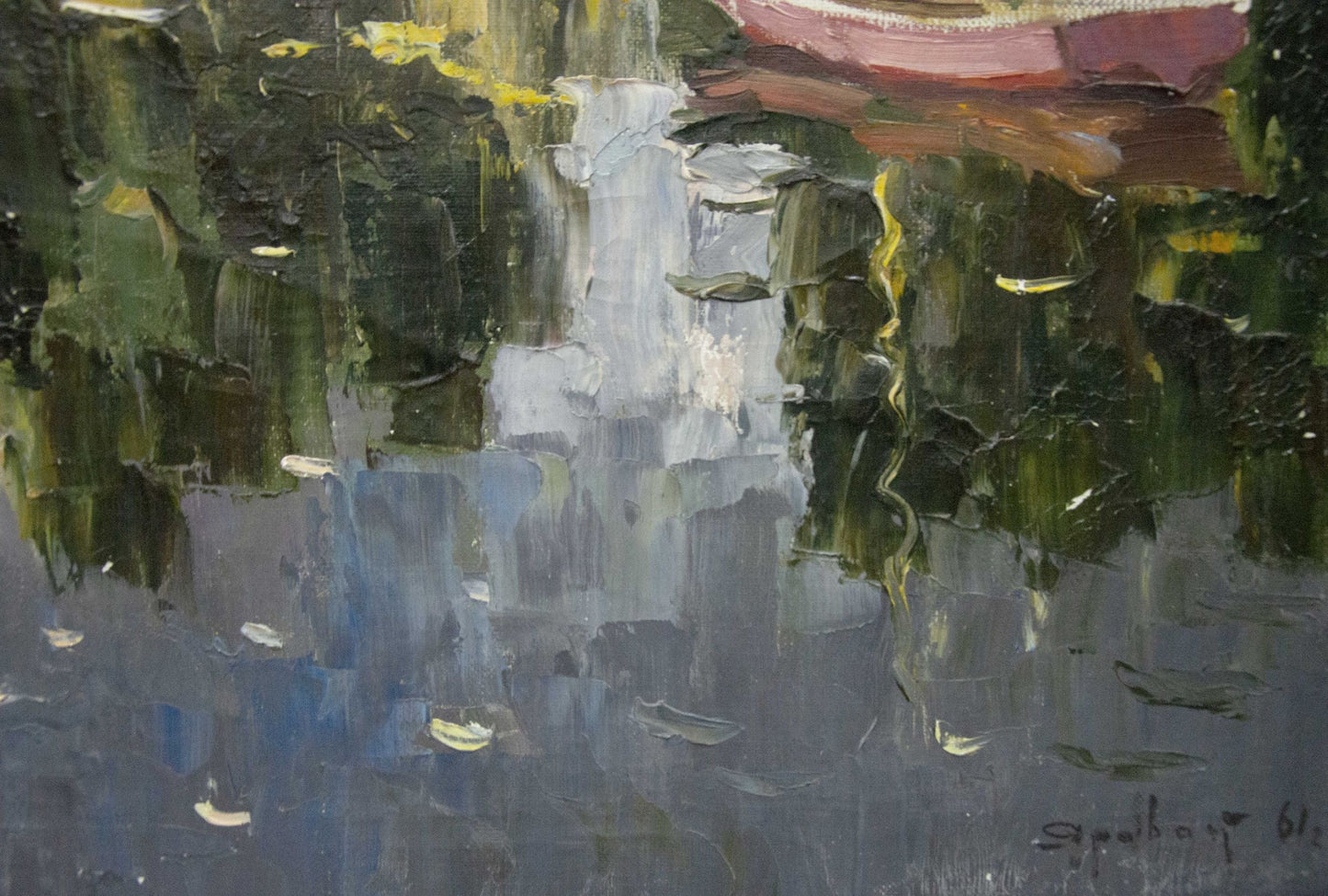 Oil painting Boats near the shore Yarovoy Stepan Kalinovich