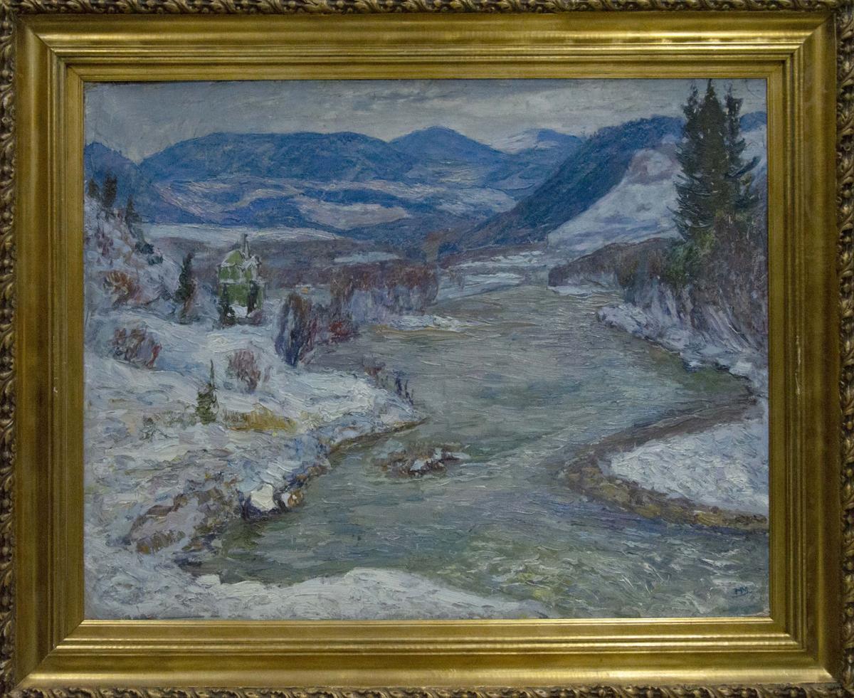 Oil painting Winter landscape Kontratovich Ernest Rudolfovich