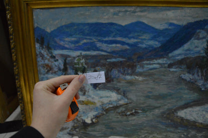 Oil painting Winter landscape Kontratovich Ernest Rudolfovich