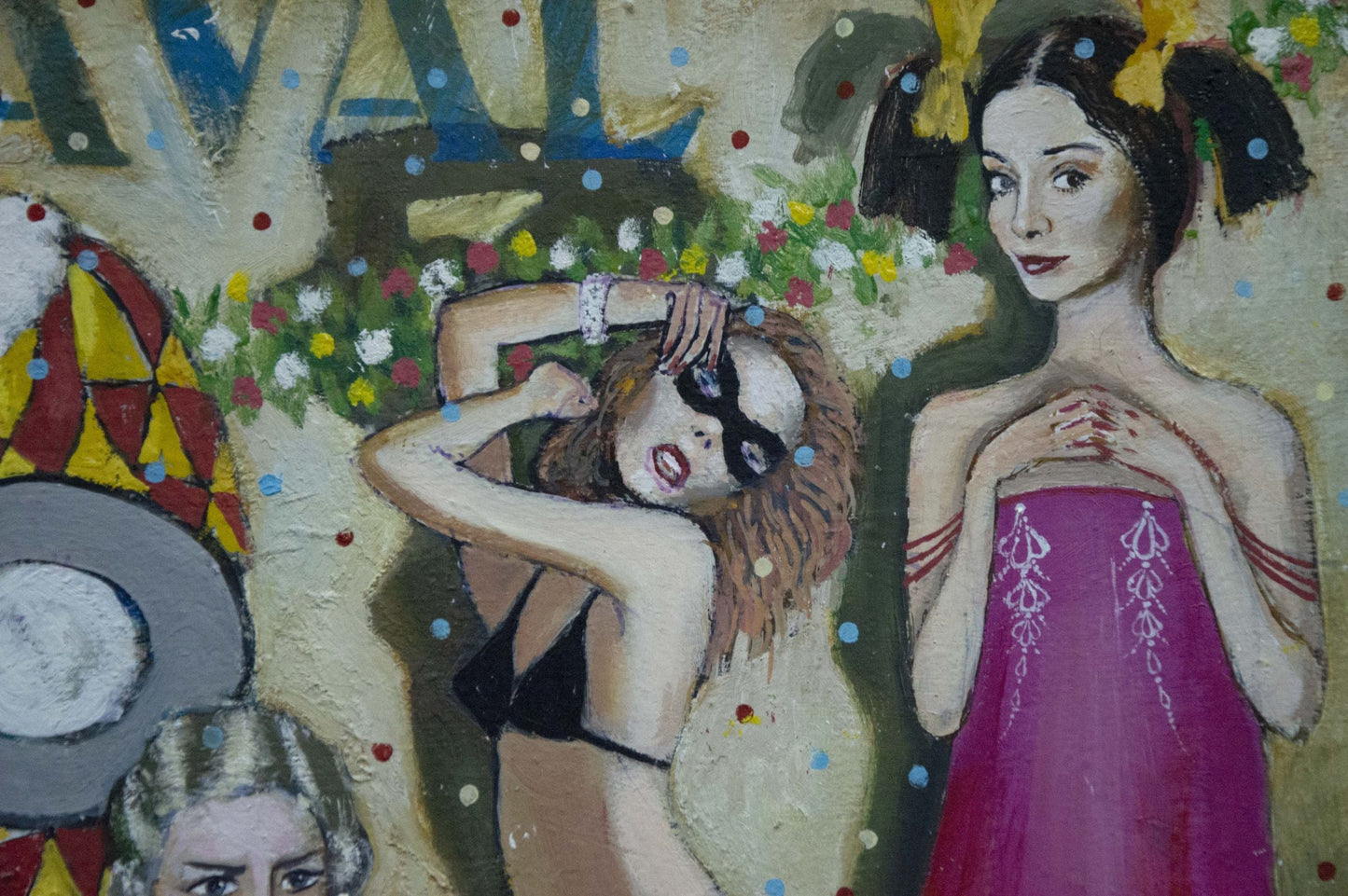 Oil painting Carnival Vladimir Nikolaevich Miller