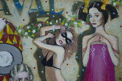 Oil painting Carnival Vladimir Nikolaevich Miller