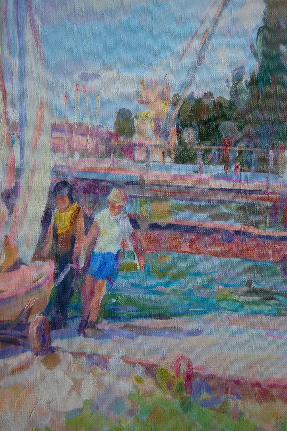 Oil painting Sea Yacht Club