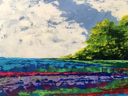 Oil painting Twilight Forestscape V. Zadorozhnya