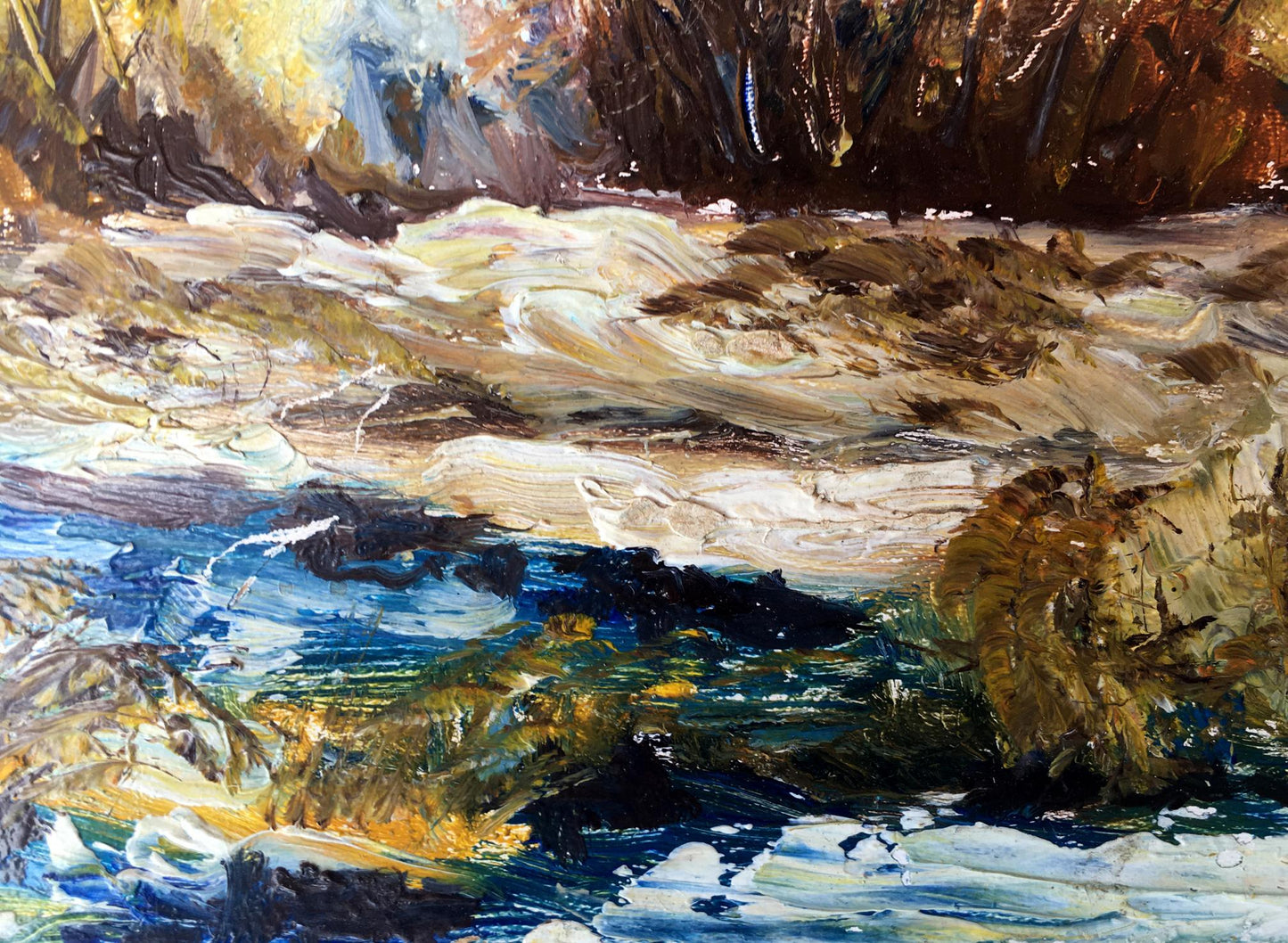 Oil painting Autumn days Unknown artist