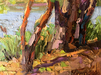 Oil painting Near the lake Batrakov Vladimir Grigorievich