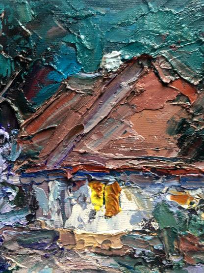 Oil painting Night Nature Landscape 