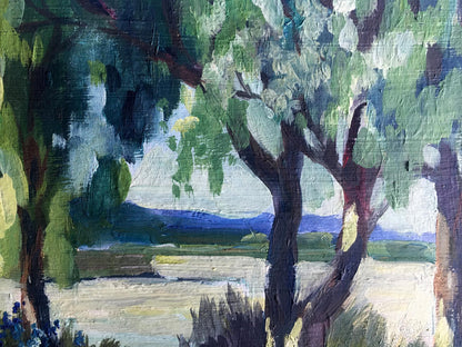 Oil painting Near the river Svetlana Gramm