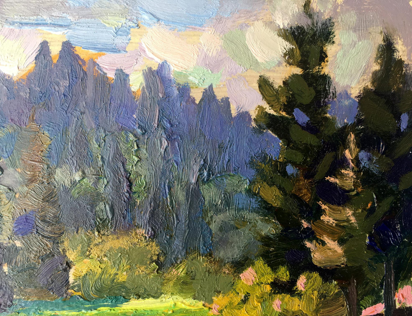 Oil painting Forest landscape Batrakov Vladimir Grigorievich