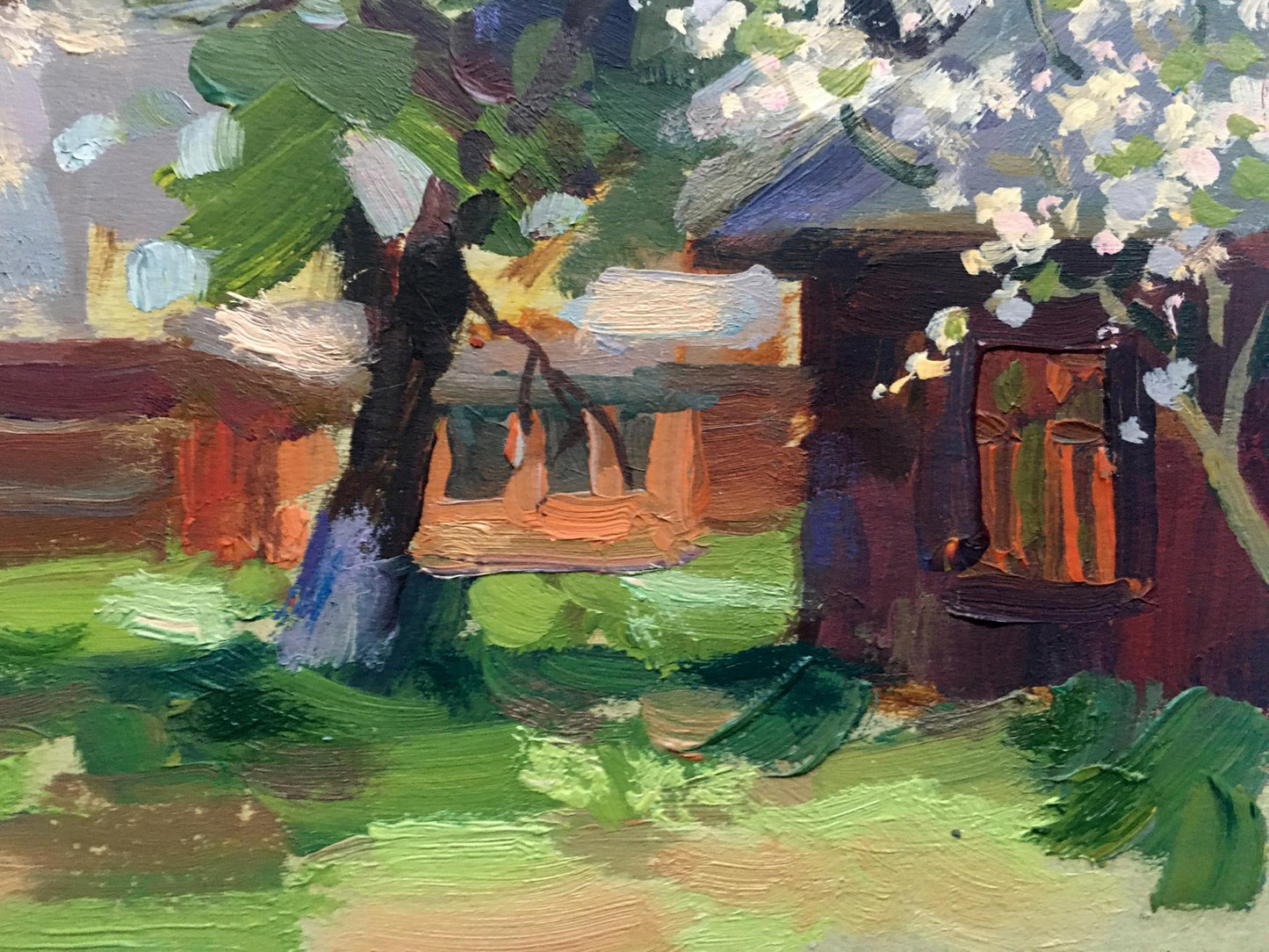 Oil painting Carpathian spring Batrakov Vladimir Grigorievich