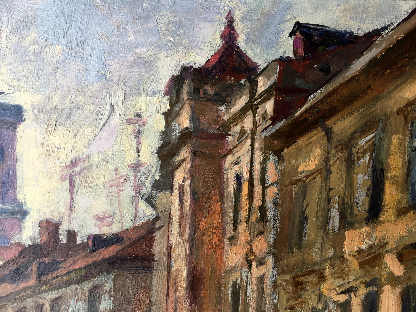 Oil painting Lviv landscape Batrakov Vladimir Grigorievich