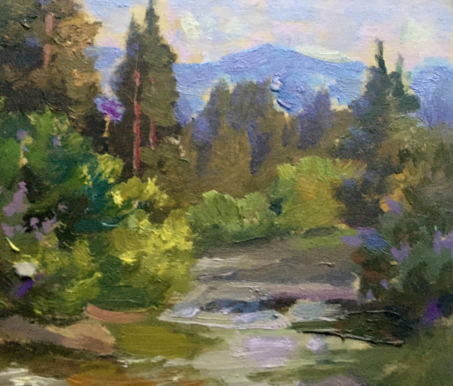 Oil painting Opir River Batrakov Vladimir Grigorievich