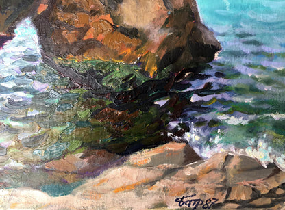 Oil painting Among the rocks Batrakov Vladimir Grigorievich