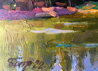 Oil painting Forest landscape Batrakov Vladimir Grigorievich
