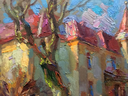 Oil painting Streets of Lviv Batrakov Vladimir Grigorievich