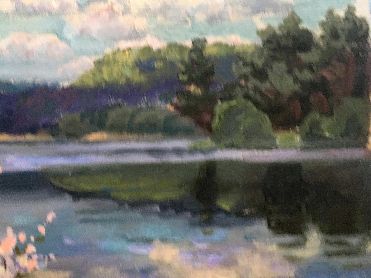 Oil painting Spring lake Batrakov Vladimir Grigorievich