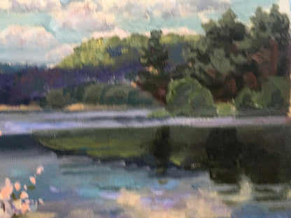 Oil painting Spring lake Batrakov Vladimir Grigorievich