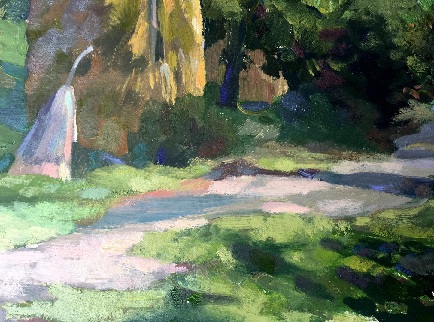 Oil painting On the outskirts Batrakov Vladimir Grigorievich