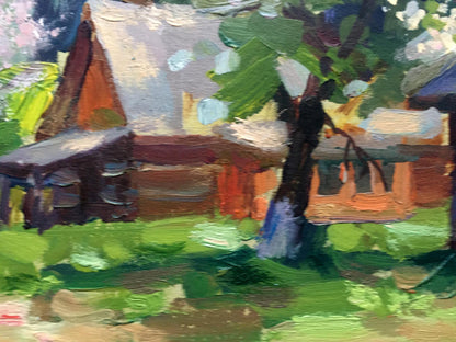 Oil painting Carpathian spring Batrakov Vladimir Grigorievich
