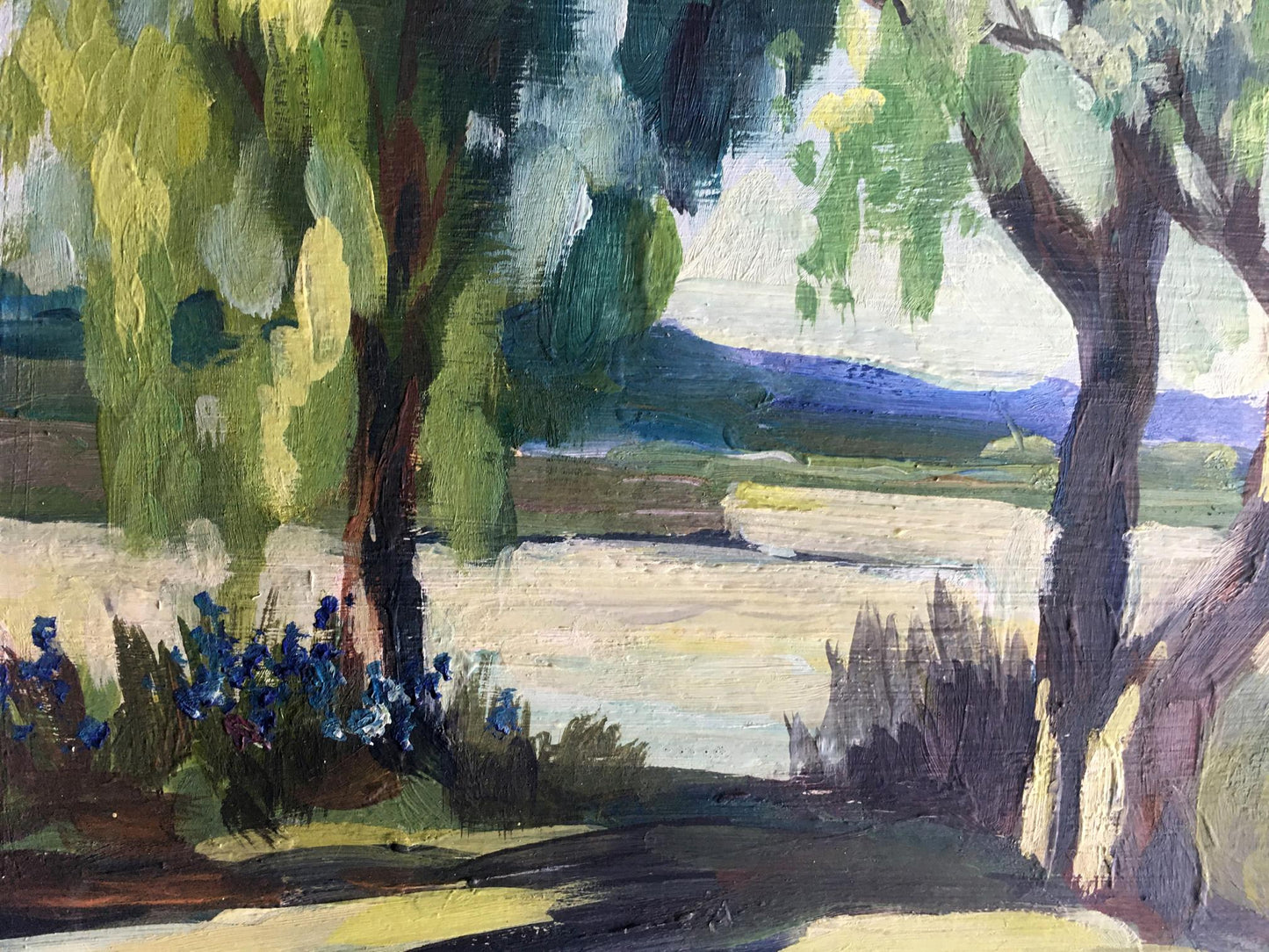 Oil painting Near the river Svetlana Gramm