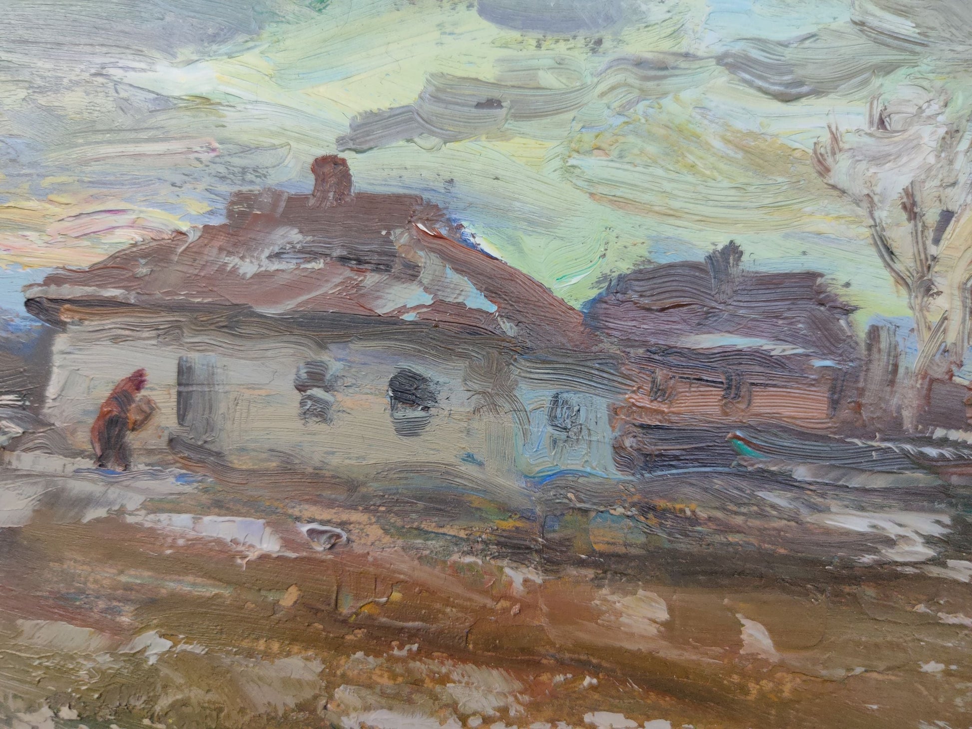 Oil painting Early winter