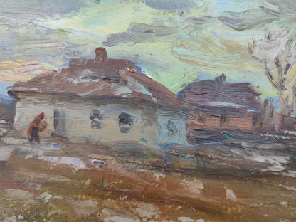 Oil painting Early winter