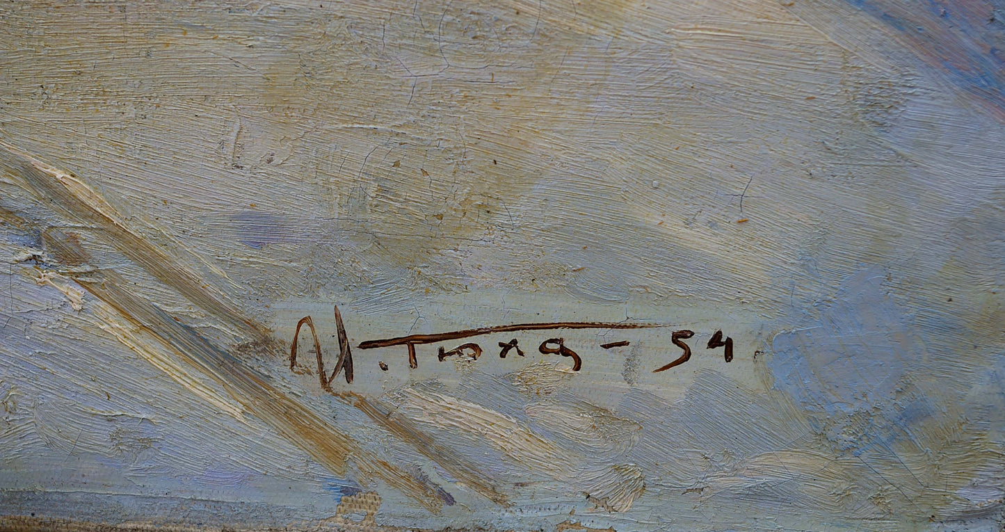 Oil painting Landscape with a church Tyukha Ivan Andreevich