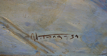 Oil painting Landscape with a church Tyukha Ivan Andreevich