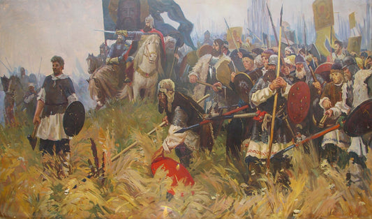 Oil painting Kulikovo field Unknown artist