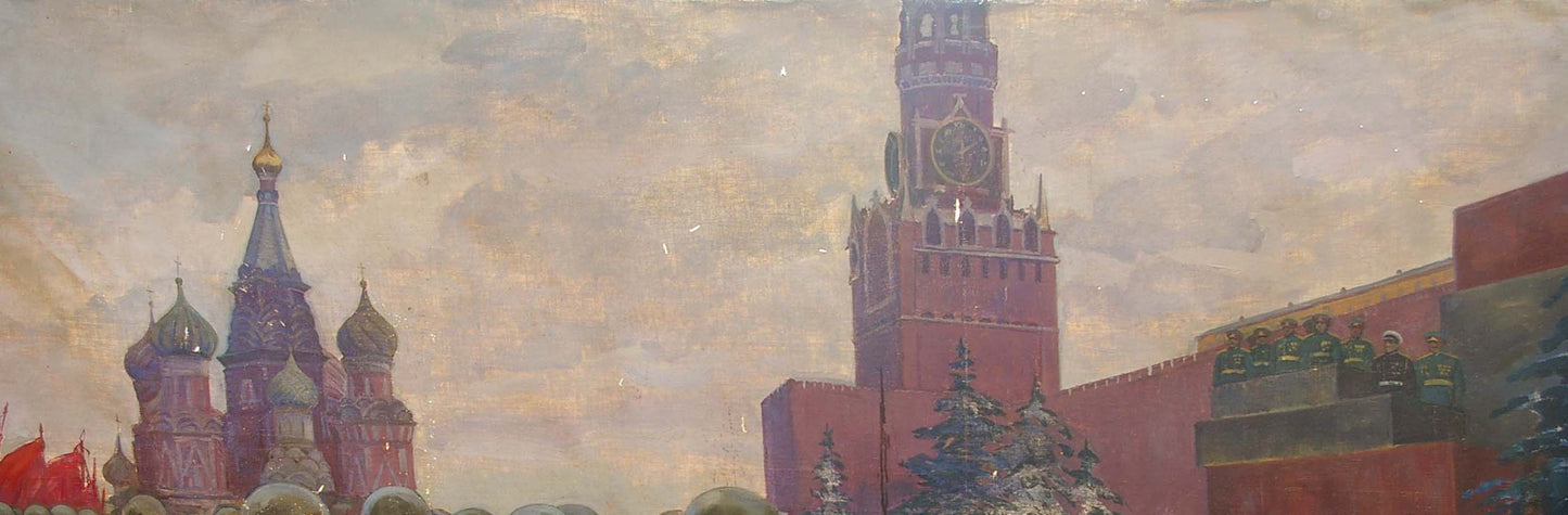 Oil painting Military parade Baroyants Mikhail Sergeevich