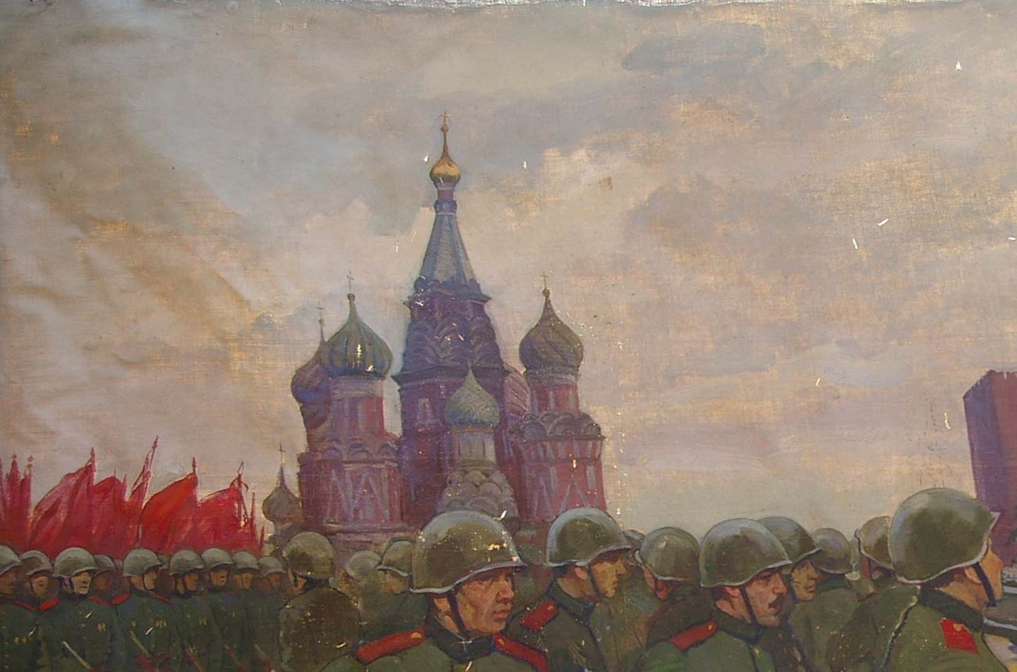 Oil painting Military parade Baroyants Mikhail Sergeevich
