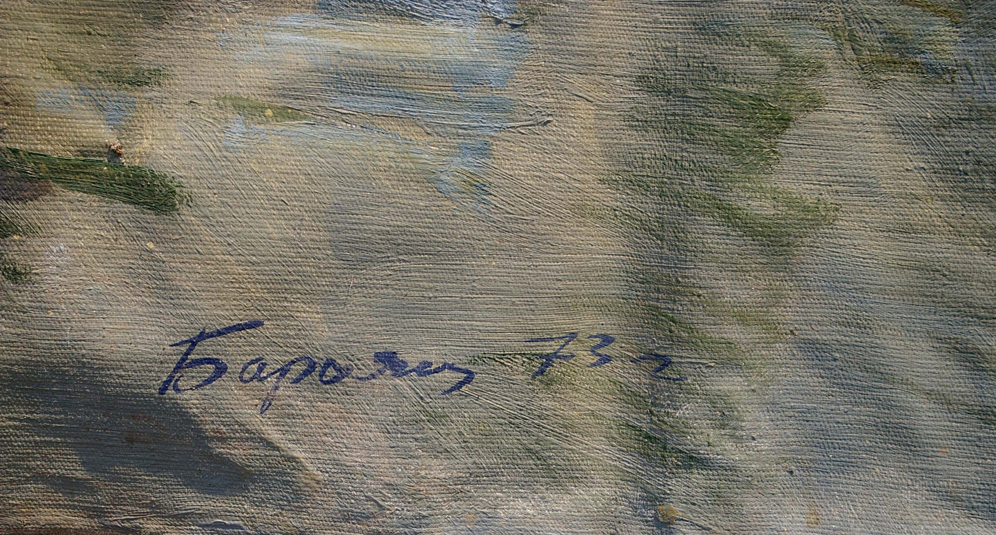 Oil painting Military parade Baroyants Mikhail Sergeevich