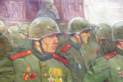 Oil painting Military parade Baroyants Mikhail Sergeevich