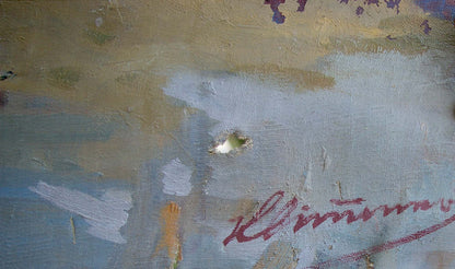 Oil painting Two officers Kvitenko