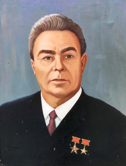 Leonid Brezhnev oil painting