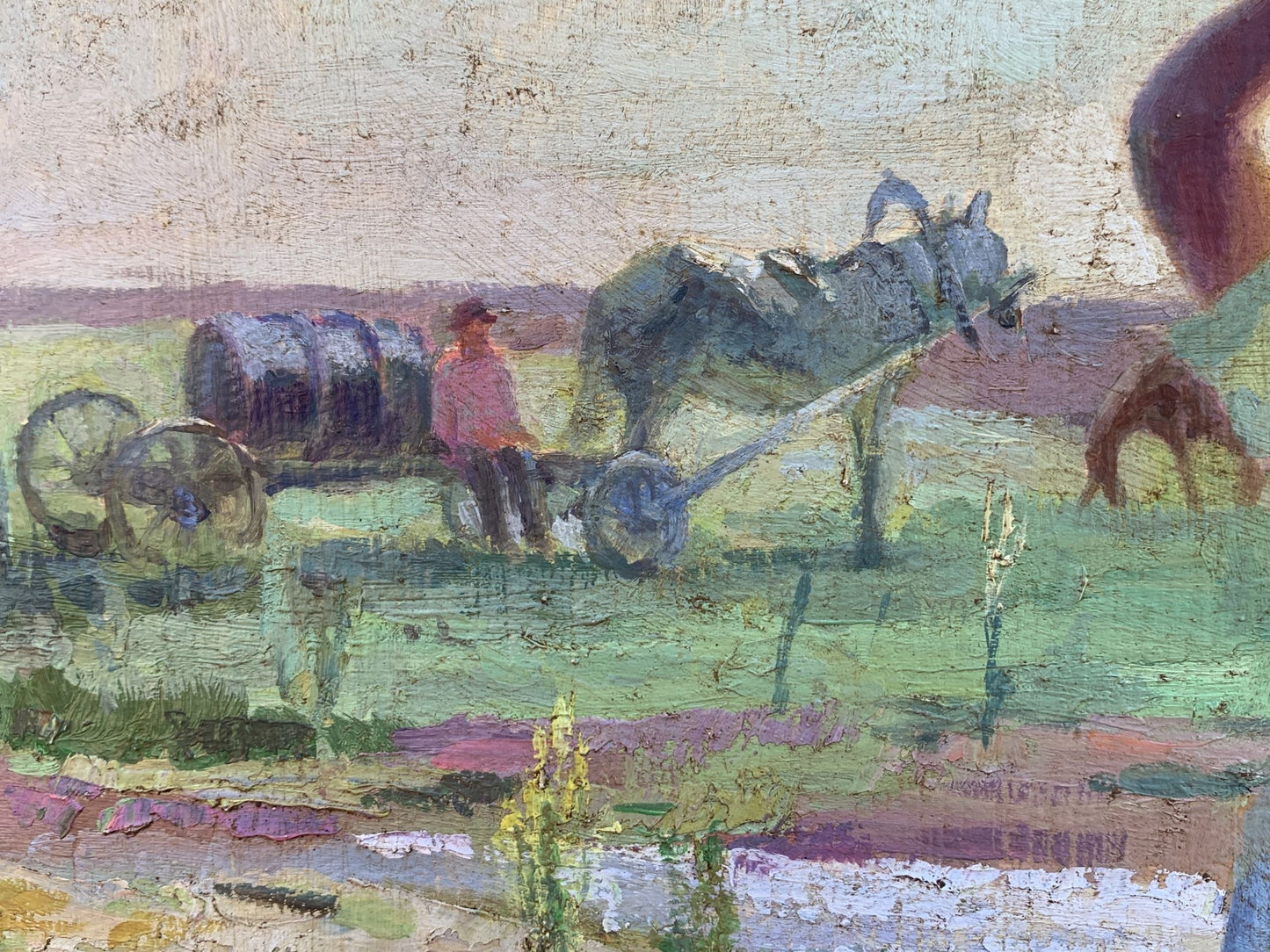 Oil painting rural oasis