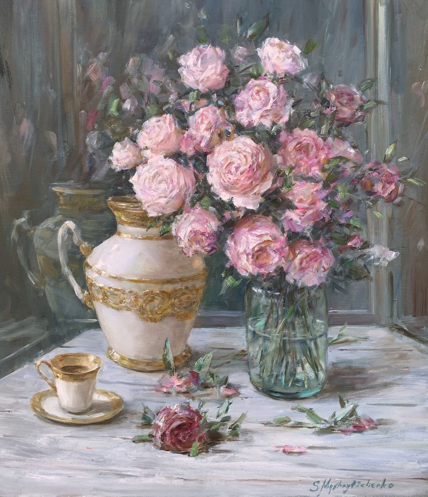 Oil painting Rural routine