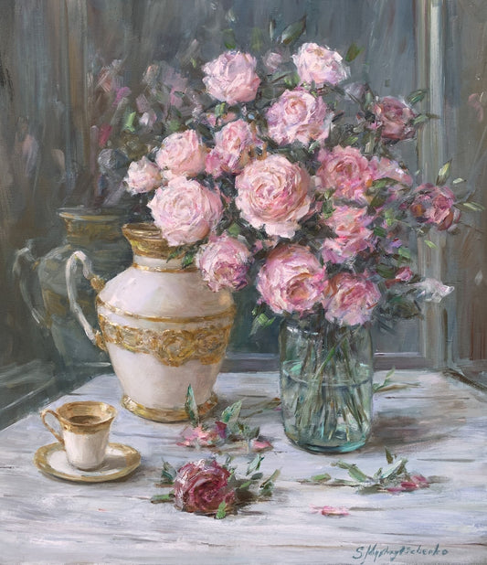 Oil painting Rural routine