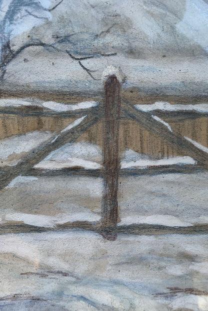 Color pencils painting winter mood A.G.Cherkas