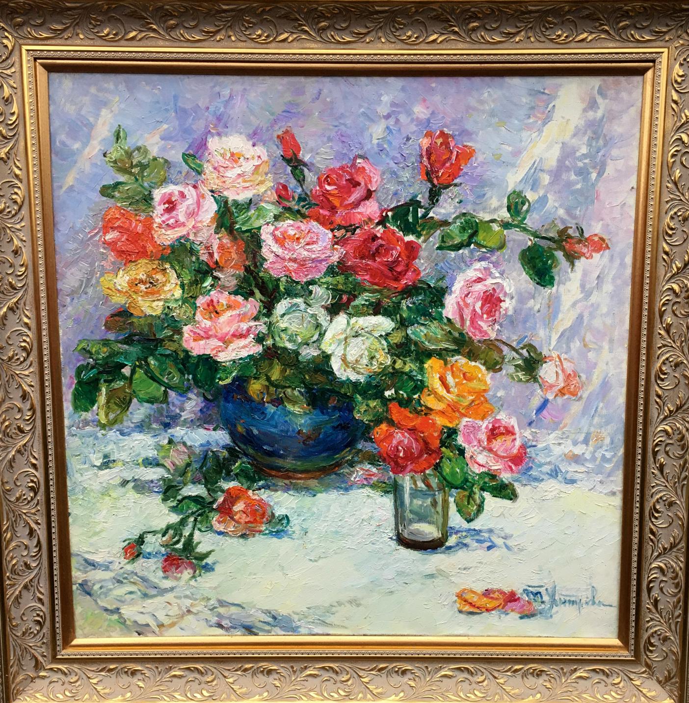 Oil painting Still life Tamara Aleksandrovna Khitrova