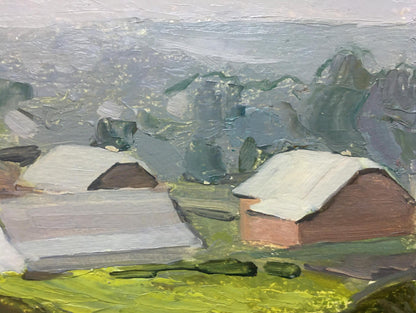 Oil painting Rural landscape Bloshenko Anatoly Mikhailovich