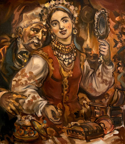 Oil painting Beautiful daughter buy
