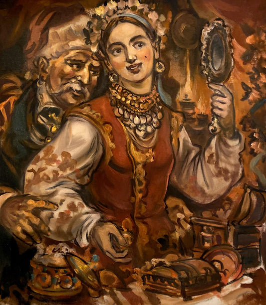 Oil painting Beautiful daughter buy