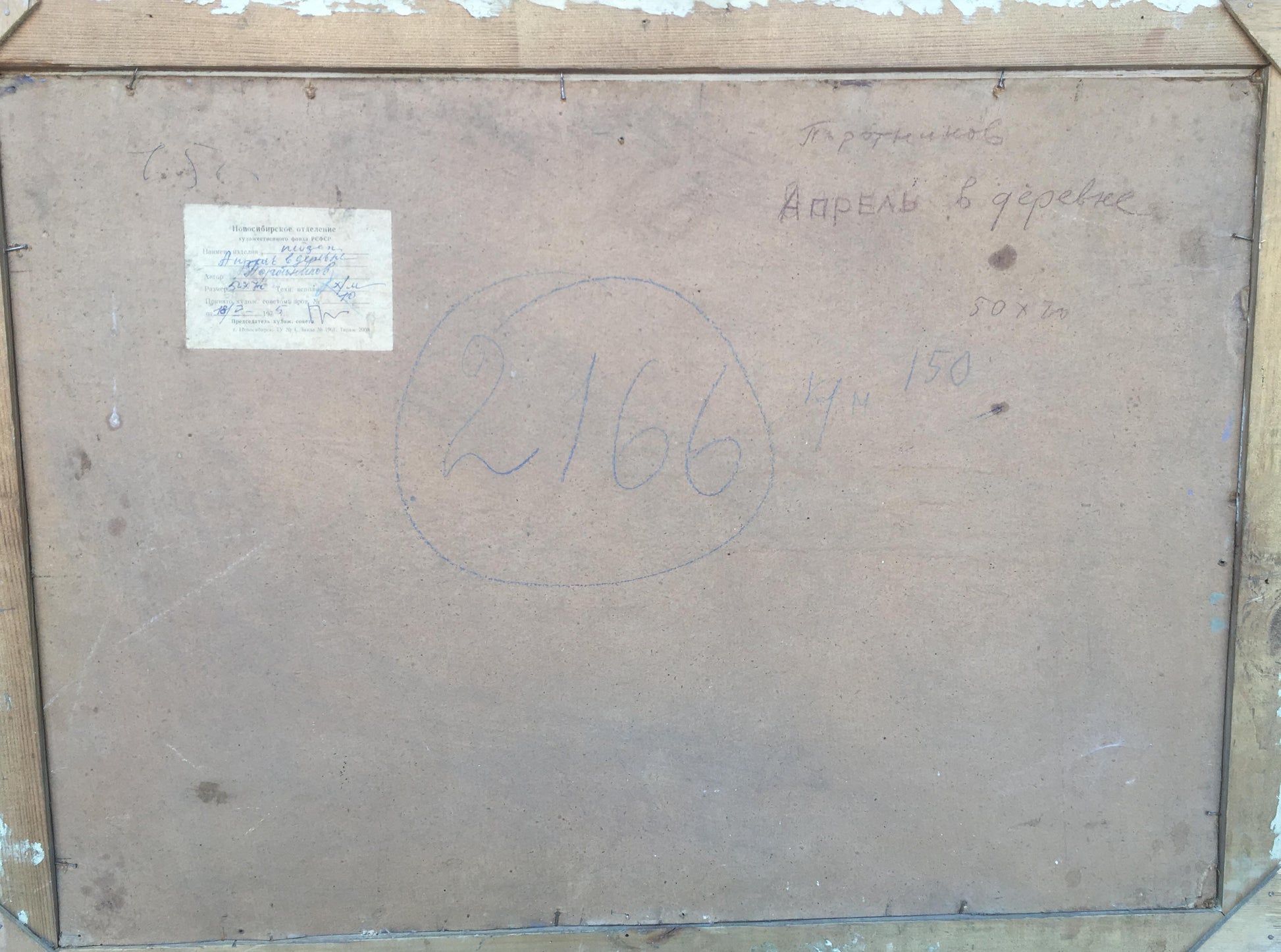 In his oil painting, Pavel Leontievich Porotnikov presents a village in April