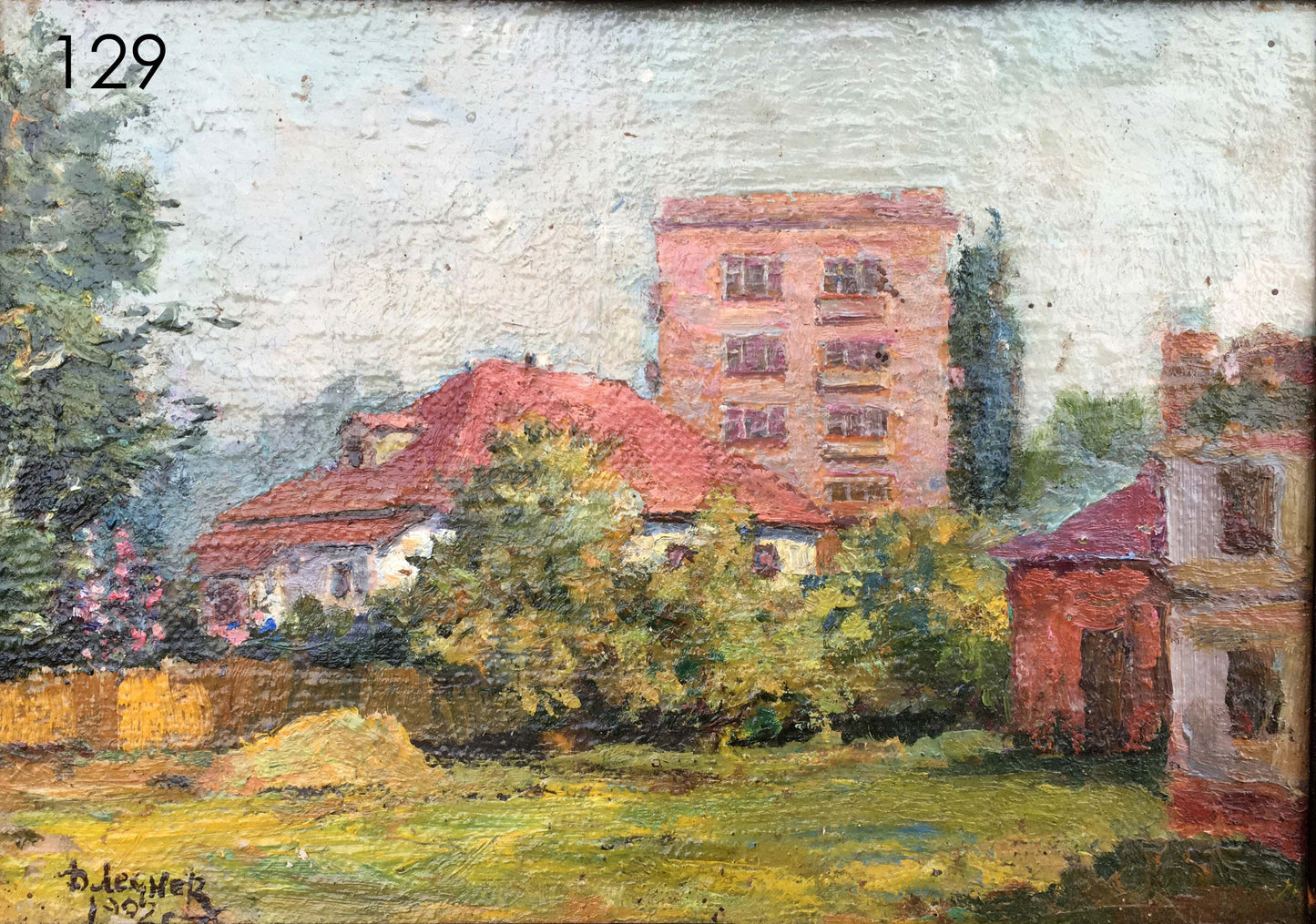 City oil painting Lednev Dmitry