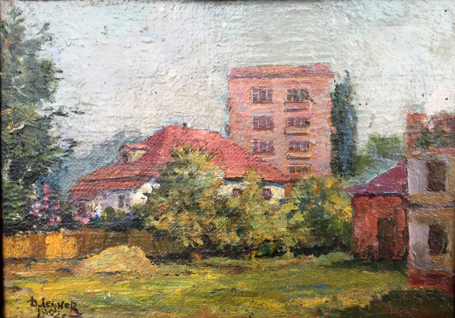 City oil painting Lednev Dmitry