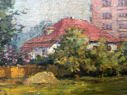 City oil painting Lednev Dmitry